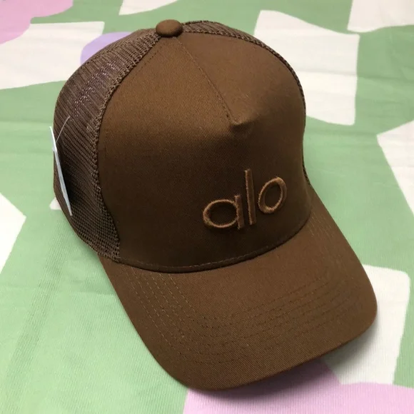 ALO Yoga | Accessories | Alo Yoga Brown Mesh Trucker Hat | Poshmark